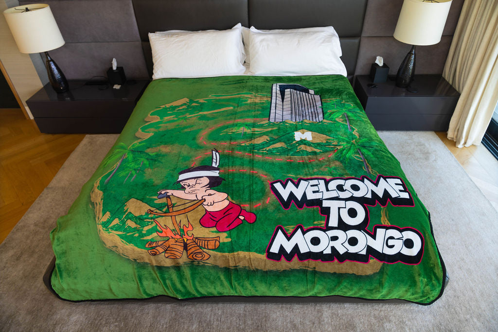 Welcome To Morongo twin size blanket