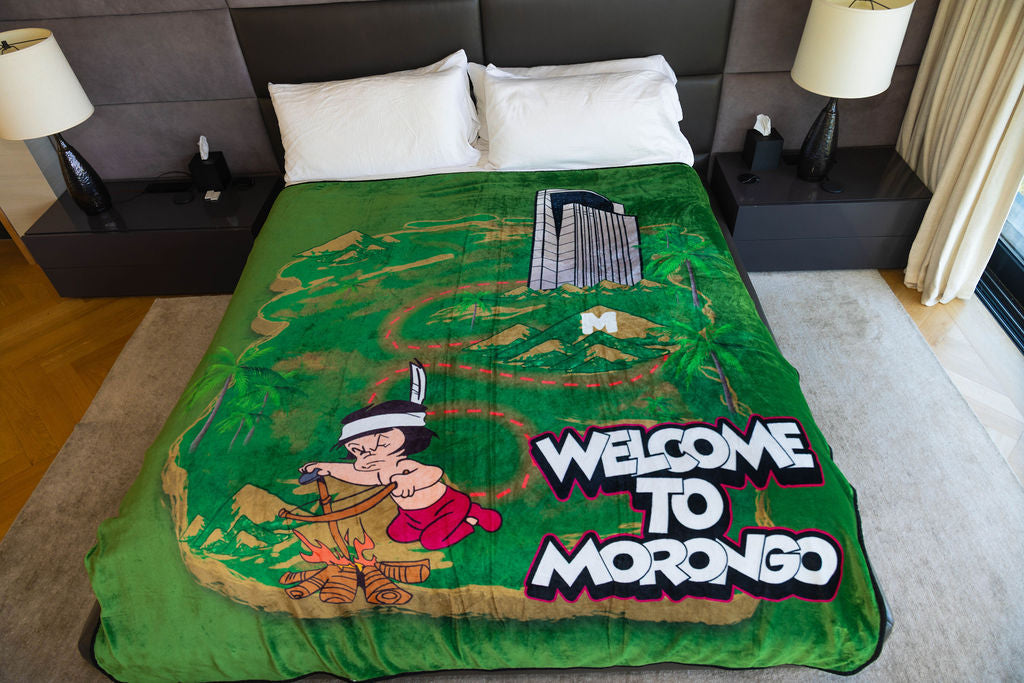Welcome To Morongo twin size blanket